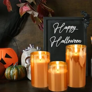 Stylish Glass Flameless LED Candles with Remote and Timer