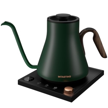 Electric Kettles, INTASTING Gooseneck Electric Kettle, ±1℉ Temperature Control, Stainless Steel I...