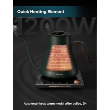 INTASTING Gooseneck Electric Kettle with Precision Control