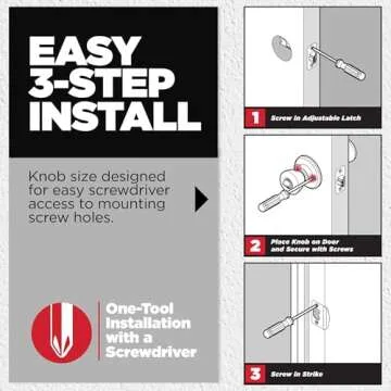 Kwikset Tylo Entry Door Knob with Lock and Key, Secure Keyed Handle Exterior, Front Entrance and Bedroom, Satin Nickel, Pick Resistant SmartKey Rekey Security and Microban