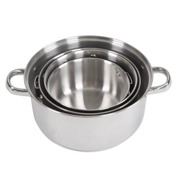 Stansport 7-Piece Stainless Steel Cook Set for Campers