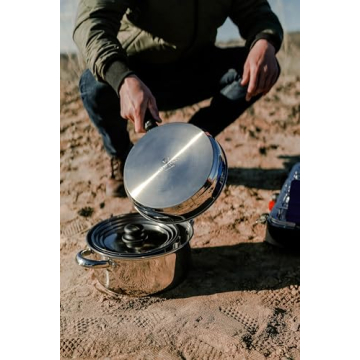 Stansport 7-Piece Stainless Steel Cook Set for Campers