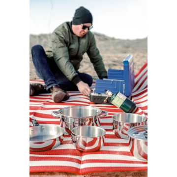Stansport 7-Piece Stainless Steel Cook Set for Campers