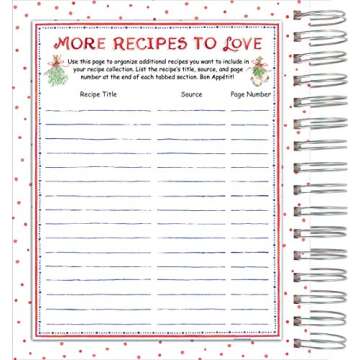 Recipe Keepsake Book for Cherished Family Recipes