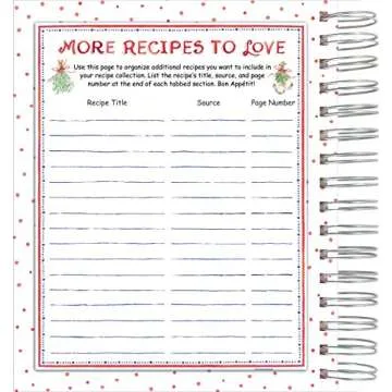Recipe Keepsake Book for Cherished Family Recipes