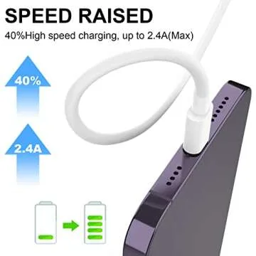MFi Certified iPhone Charger 5pack 10FT Fast Charging