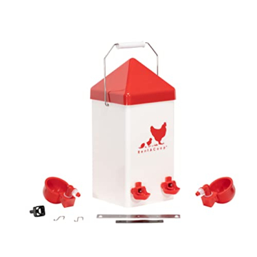 RentACoop 1 Gallon Chicken Waterer with Auto-Fill Cups