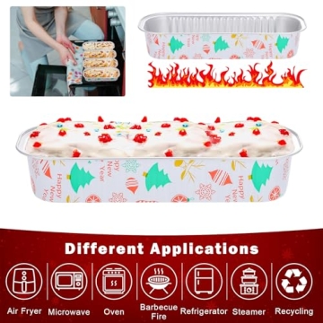 ylnurac Mini Cake Pans with Lids Set 50 Pack 6.8Oz