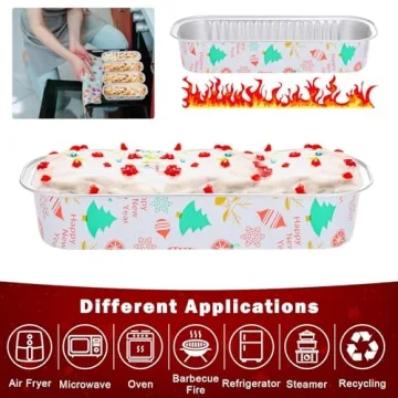 ylnurac Mini Cake Pans with Lids Set 50 Pack 6.8Oz