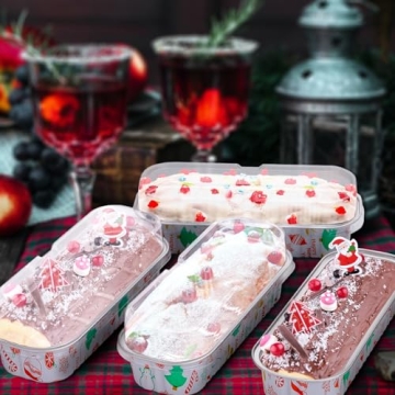 ylnurac Mini Cake Pans with Lids Set 50 Pack 6.8Oz