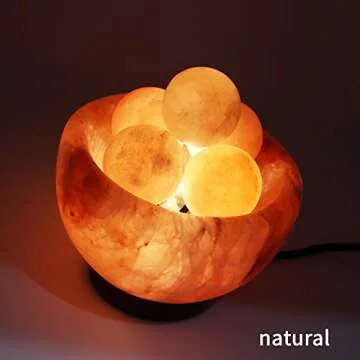 UMAID Himalayan Salt Lamp with Heated Massage Balls