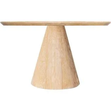 Meridian Linette Mid-Century Solid Acacia Wood Dining Table