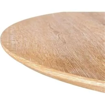 Meridian Linette Mid-Century Solid Acacia Wood Dining Table