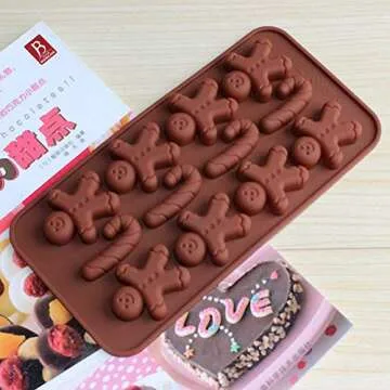 Gingerbread Man Silicone Molds for Festive Treats