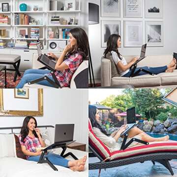 Adjustable Laptop Stand - Use It as a Foldable Standing Desk at The Office, Portable Computer Holder...