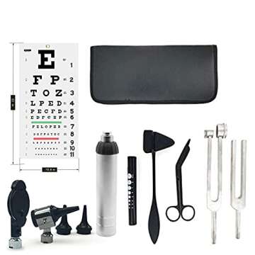 SURGICAL ONLINE Tactical Black Multi-Purpose Diagnostic Kit - Perfect for Nursing and EMT Exams