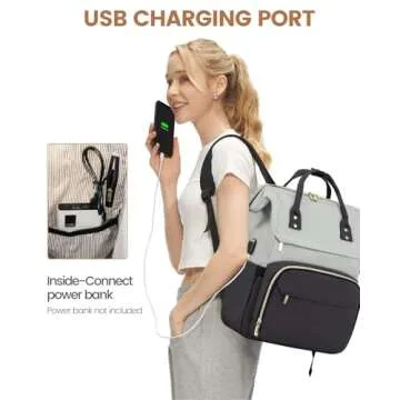 LOVEVOOK Stylish Laptop Backpack for Women, 15.6-Inch