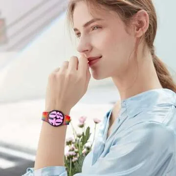 20mm Nylon Band for Samsung Galaxy Watch 7 6 5 4 FE 40mm 44mm/galaxy 6/4 classic 47mm 43mm/46mm 42mm/Watch 5 pro 45mm/3 41mm/Active 2 Men/Women,Sport Loop Strap for Garmin vivoactive 3/Forerunner 645