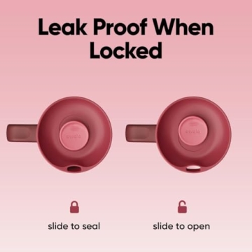 Owala SmoothSip Slider Stainless Steel Insulated Travel Mug 12oz, Leak Proof, Hot and Cold Drinks