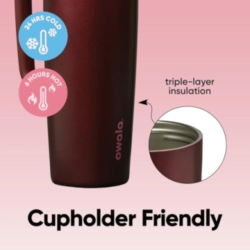 Owala SmoothSip Insulated Travel Mug, 12oz Leak Proof