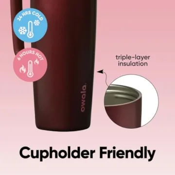 Owala SmoothSip Insulated Travel Mug, 12oz Leak Proof