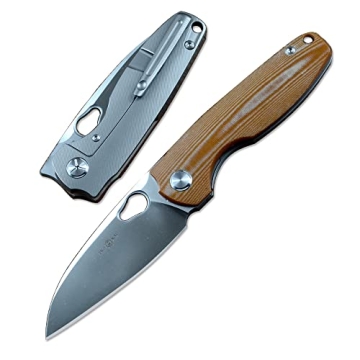 TwoSun TS129 D2 Blade Folding Pocket Knife - Titanium