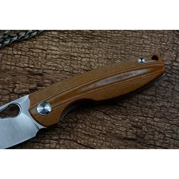 TwoSun TS129 D2 Blade Folding Pocket Knife - Titanium