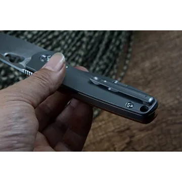 TwoSun TS129 D2 Blade Folding Pocket Knife - Titanium
