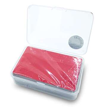 Ebamaz 50PCS Thick 0.45mm Aluminum Metal Business Cards Blanks 3.4 X2.13 inch for Customer Laser Engraving (Red, Blank)