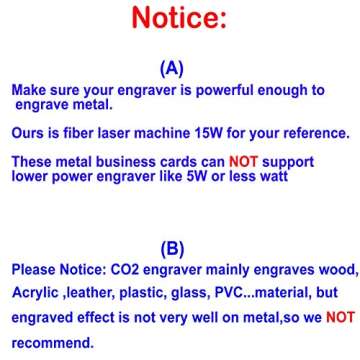 Ebamaz 50PCS Thick 0.45mm Aluminum Metal Business Cards Blanks 3.4 X2.13 inch for Customer Laser Engraving (Red, Blank)