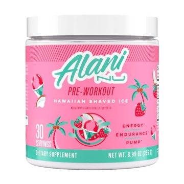 Alani Nu Pre Workout Powder Hawaiian Shaved Ice | Amino Energy Boost | 30 Servings
