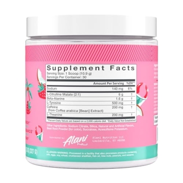 Alani Nu Pre Workout Powder Hawaiian Shaved Ice | Boost Your Energy