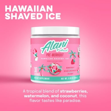 Alani Nu Pre Workout Powder Hawaiian Shaved Ice | Boost Your Energy