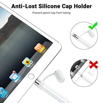 Apple Pencil 1st Gen Replacement Cap with Silicone Holder