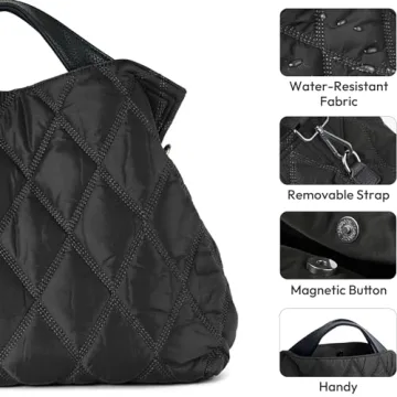 Stylish Lightweight Quilted Tote Bag for Women - Spacious & Chic