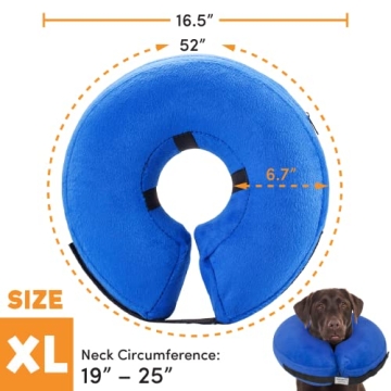 BENCMATE Inflatable Dog Collar for Recovery Comfort