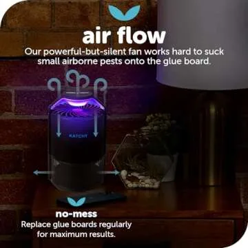 Katchy Original and Midnight Glue Board Refills (4 Pack) - Indoor Insect Trap Glue Board Refills for Mosquito, Gnat, Moth, Fruit Flies - Non-Zapper Traps for Buzz-Free Home