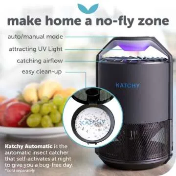 Katchy Original and Midnight Glue Board Refills (4 Pack) - Indoor Insect Trap Glue Board Refills for Mosquito, Gnat, Moth, Fruit Flies - Non-Zapper Traps for Buzz-Free Home