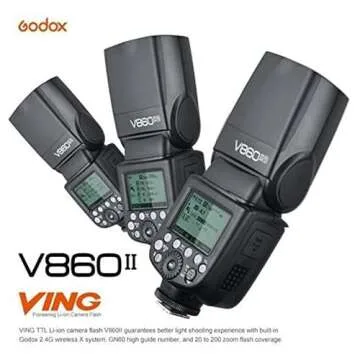 Godox Ving V860II-S 2.4G HSS 1/8000 TTL Li-on Battery V860II Camera Flash Speedlite for Sony A7 A7R A7S A7II A7RII A58 A99 A6000 A6300 Camera