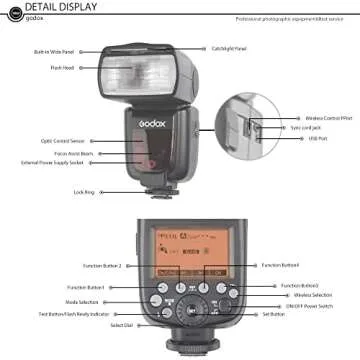 Godox Ving V860II-S 2.4G HSS 1/8000 TTL Li-on Battery V860II Camera Flash Speedlite for Sony A7 A7R A7S A7II A7RII A58 A99 A6000 A6300 Camera