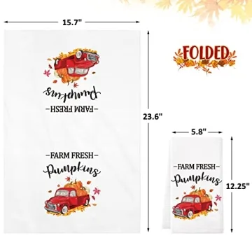 Vansolinne Fall Kitchen Towels - 4-Pack Functional Decor