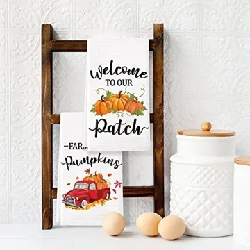 Vansolinne Fall Kitchen Towels - 4-Pack Functional Decor
