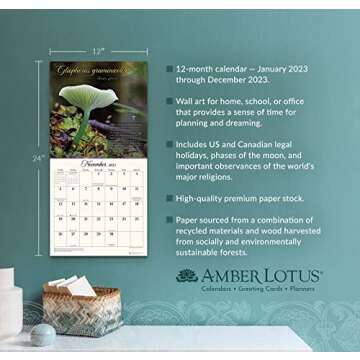 The Miraculous Mushroom 2023 Wall Calendar: With Fabulous Fungi Facts