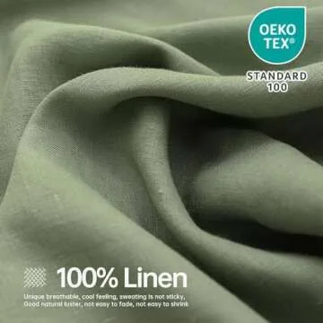 Simple&Opulence 100% Linen Sheets Queen Size Set, 4 Pcs Natural French Linen Bed Sheets, Breathable ...