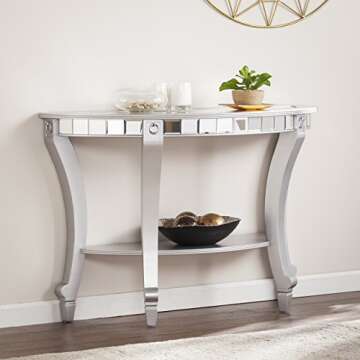 Furniture HotSpot Silver Mirrored Console Sofa Table