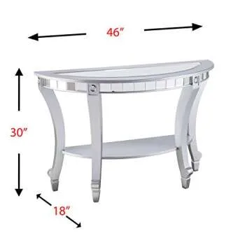 Elegant Silver Mirrored Console Table for Home Decor