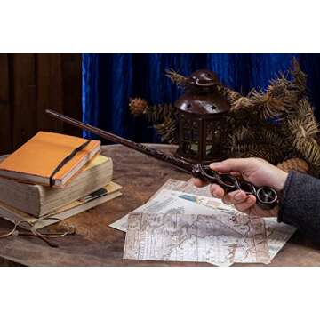 Handicraftviet Hand Carved Wood Magic Wand for Halloween, Birthday, Christmas