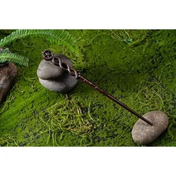 Handicraftviet Carved Wooden Magic Wand for Cosplay & Parties