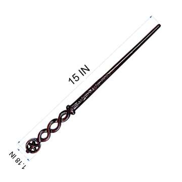 Handicraftviet Carved Wooden Magic Wand for Cosplay & Parties