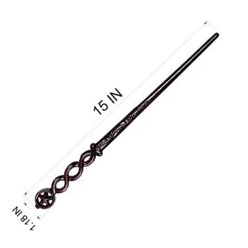 Handicraftviet Carved Wooden Magic Wand for Cosplay & Parties